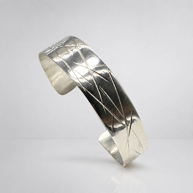 #MariaChrisohouJewelry Χειροποίητο, ασημένιο 925°, βραχιόλι από την σειρά lines.Geometric Design


